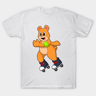 Bear as Skater with Inline skates T-Shirt